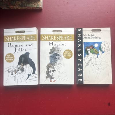 Signet Classics Shakespeare Lot Of 3:  Romeo And Juliet Hamlet Much Ado Nothing-image
