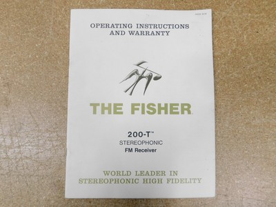 The Fisher 200-T FM Receiver Operating Instructions (original)-image