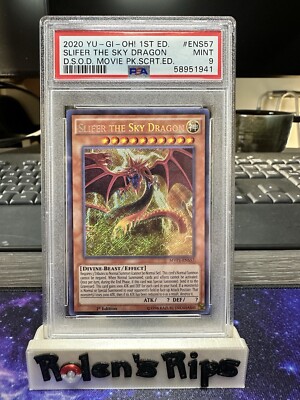 Slifer the Sky Dragon MVP-ENS57 Secret Rare 1st Edition PSA 9-image