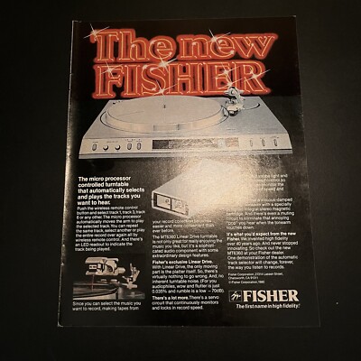 1980 Fisher MT6360 Linear Drive Turntable Record Player Print Ad Original-image