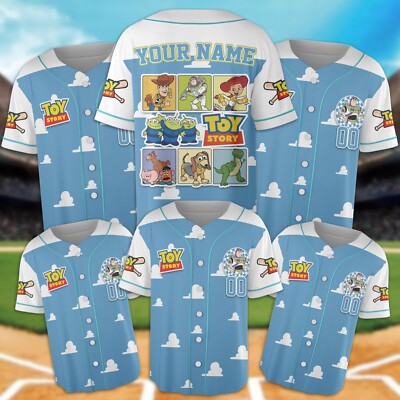 Custom Buzz Lightyear Toy Story Baseball Jersey Team Kid Men Women Gift NEW-image