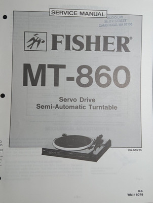 Fisher MT-860 Service Manual Servo Drive Semi-Automatic Turntable Original-image