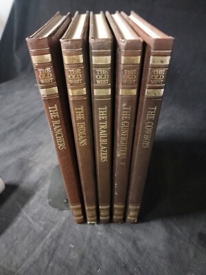 THE OLD WEST Series Time Life Classics Hardcover Leatherette Books - Lot Of 5-image