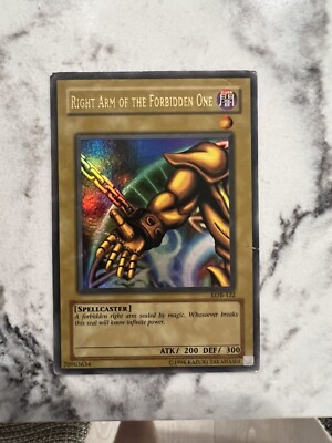 Right Arm of the Forbidden One - LOB-122 Unlimited Ed Ultra YuGiOh Exodia-image