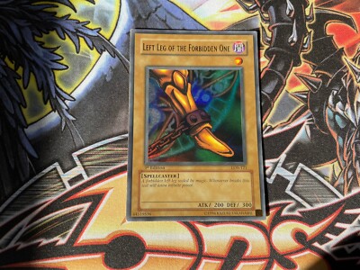 Yugioh Left Leg of the Forbidden One 1st Edition Ultra Rare LOB-121 MP Exodia-image
