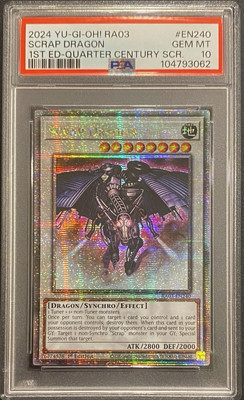2024 PSA 10 YUGIOH RA03 BONANZA QC SECRET RARE SCRAP DRAGON 💫-image