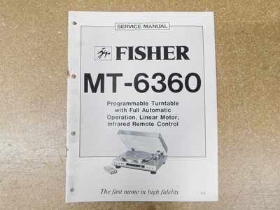 Fisher MT-6360 Programmable Turntable Service Manual w/ Schematics (original)-image