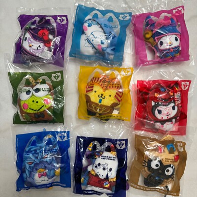 🌟2024 McDonalds Happy Meal Toy Plush YU-GI-OH x HELLO KITTY-Full Set Of 9 US 🌟-image