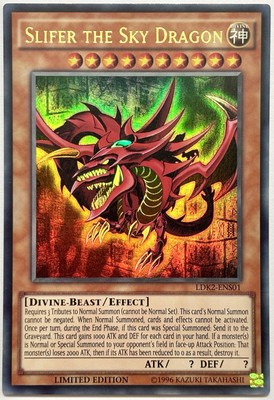 LDK2-ENS01 Slifer the Sky Dragon - Ultra Rare Ltd. Edition Near Mint YuGiOh Card-image