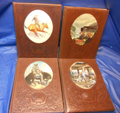 Time Life Series Set THE OLD WEST 12 Volumes - 70s Leather HC History-image