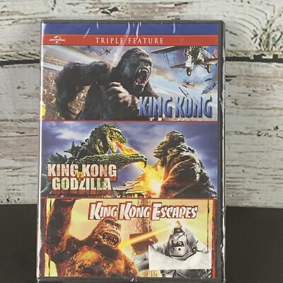 Triple Feature King Kong, King Kong vs Godzilla, King Kong Escapes NEW DVD-image