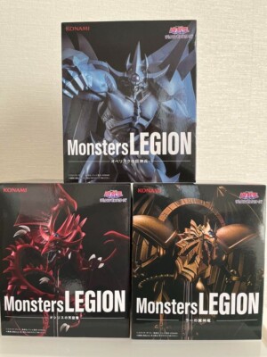 Yu-Gi-Oh! Series Monsters LEGION slifer Obelisk Ra PVC Figure set of 3 NEW-image