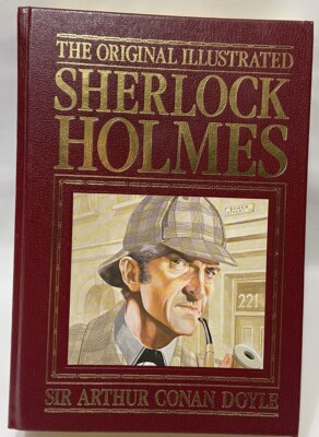 VTG Original Illustrated Sherlock Holmes Sir Arthur Conan Doyle Bonded Leather-image