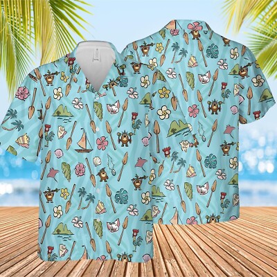 Maui Moana Hawaiian Shirt - Disneyland Family Summer Trip Gift For Men Women-image