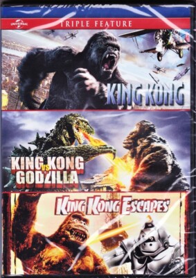 King Kong (2005)/King Kong vs Godzilla/King Kong Escapes Movie~New, Sealed DVD-image