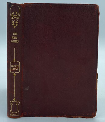 William M Thackeray The Newcomes Leather Bound Gilt Pages Illustrated ca. 1900 -image