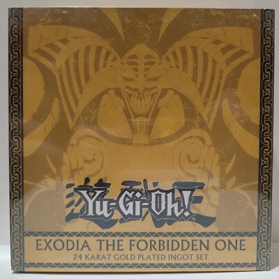 Yugioh Exodia The Forbidden One 24k Gold Plated Ingots Full Set Of 5 Metal Cards-image