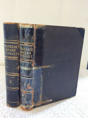 FRANKLIN SQUARE LIBRARY (2 volumes) - 1878 - Leather - Literature - -image