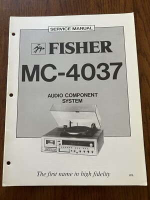 Fisher MC-4037 Audio System Turntable Tape Service Manual Vintage OEM Diagrams-image