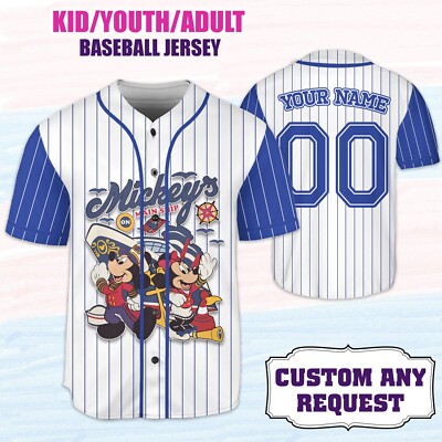 Mickey Disney Cruise 2025 Baseball Jersey Matching Kid Men Women Gift NEW-image