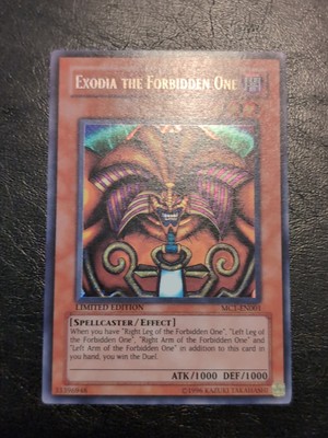 Yu-Gi-Oh! SECRET RARE HOLO CARD EXODIA THE FORBIDDEN ONE MC1-EN001 VLP-image