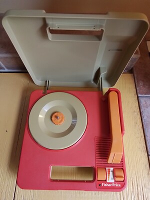 Vintage Fisher Price Turntable RARE Orange #820 Works-image