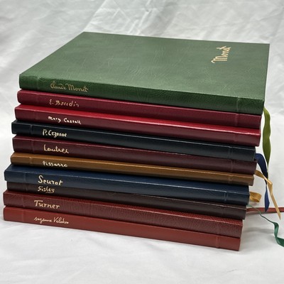 10 Easton Press Books Lot Of Great Painter Artists Picasso Monet Cezanne Saurat-image