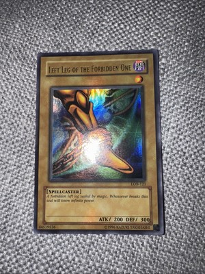 Yugioh Left Leg of the Forbidden One 1st Edition Ultra Rare LOB-121 MP Exodia-image