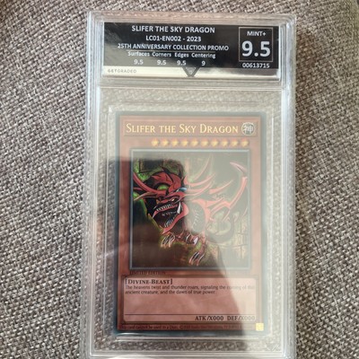 Slifer The Sky Dragon #EN002 2023 Yu-Gi-Oh! LC01 25th Anniversary 9.5 Not PSA-image