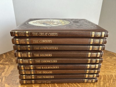 Time Life Books The Old West Lot Of 9 Vintage 1970s Faux Leather Bound-image