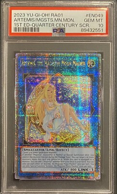 2023 PSA 10 YUGIOH 25TH STARLIGHT QUARTER CENTURY ARTEMIS MAGISTUS MOON MAIDEN-image