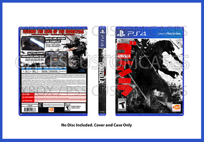 CUSTOM REPLACEMENT CASE Godzilla PS4 NO DISC SEE DESCRIPTION-image