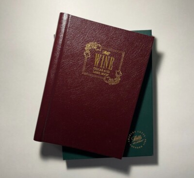 Letts Of London Wine Cellar & Label Book Vintage Leather Bonded Book New w/ Box-image