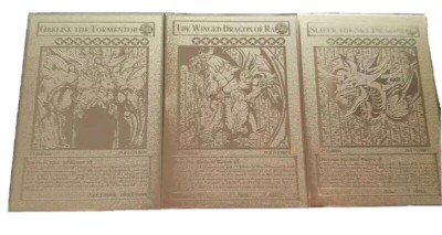 Egyptian God Cards Gold Metal Yugioh - Slifer Obelisk Winged Dragon of Ra-image