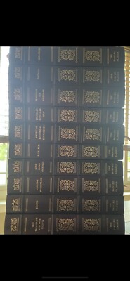 Lot Of 10 Leatherette Bound HC Book From Harvard Classics Series Grolier 1989 GU-image