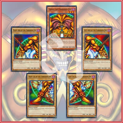 EXODIA THE FORBIDDEN ONE CARD DECK COMPLETE PIECES  YuGiOh🔥-image