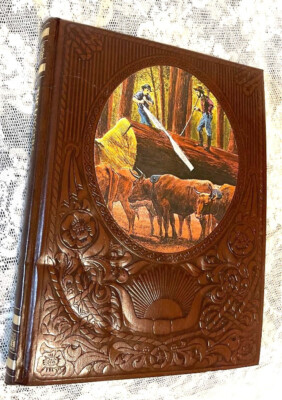 Rare The Old West Time Life Books The Loggers Leather Bound Hard Cover Book 1980-image