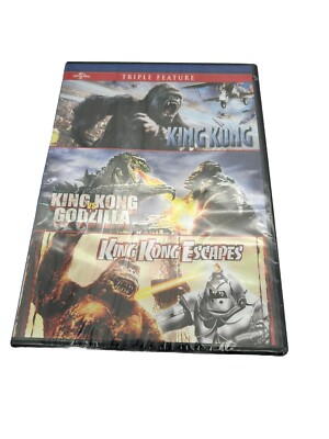 King Kong DVD Triple Feature Widescreen New Sealed KK vs Godzilla KK escapes-image