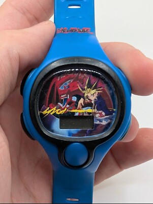 RARE FIND Yu-Gi-Oh! Yugioh Watch Kids 1996. Yugi and Slifer the sky dragon-image