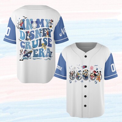 Custom Mickey Friends Disney Cruise Baseball Jersey Kid Men Women Gift NEW-image