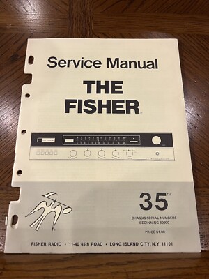 Fisher Service Manual~35 Receiver/Tuner *Original* Vintage-image