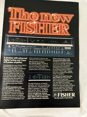 1980 Fisher RS270 Receiver Print Ad The New Fisher-image