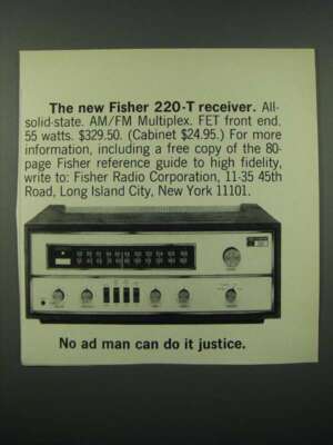 1966 Fisher 220-T Receiver Ad - No Ad Man Can Do It Justice-image