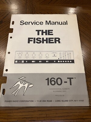FISHER MODEL 160-T FM STEREO RECEIVER FACTORY SERVICE MANUAL *Original*-image