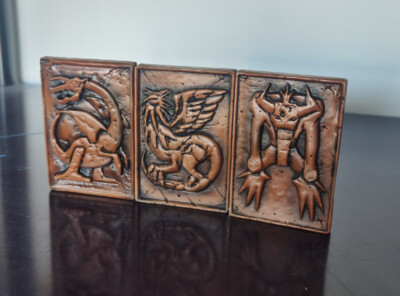 Anime Yu-Gi-Oh! Egyptian God Artificial Stone Cards Collection Cosplay Props Toy-image