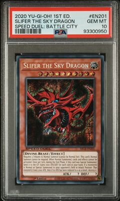 2020 YU-GI-OH! SPEED DUEL: BATTLE CITY BOX 1ST ED SLIFER THE SKY DRAGON PSA 10-image