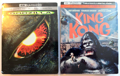 Godzilla (1998) 4K / King Kong (1976) 4K+Blu-ray+Digital (2x STEELBOOK)-image