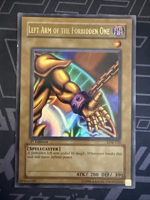 Left Arm Of The Forbidden One, Exodia Piece. LOB-123.  1ST EDITION-image