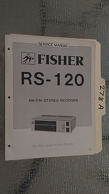 Fisher rs-120 service manual original repair book stereo receiver tuner radio-image
