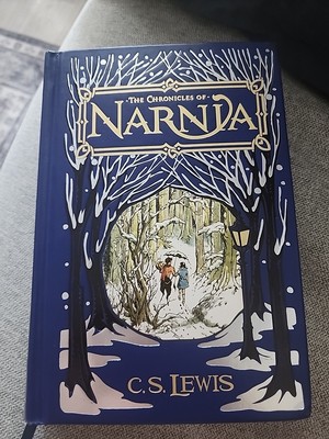 CS Lewis Chronicles Of Narnia Leatherbound HarperCollins HC vg++/NM-image